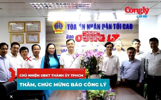 Chủ nhiệm Ủy ban Kiểm tra Thành ủy TP.HCM thăm, chúc mừng Báo Công lý