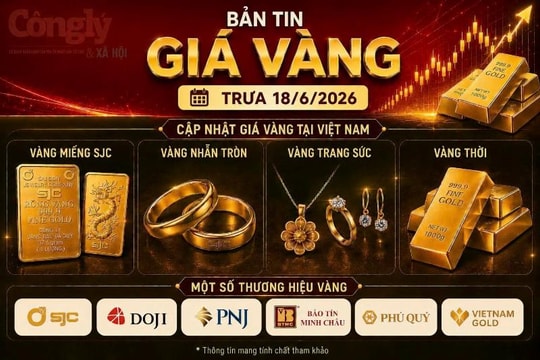 Giá vàng trưa 18/6: SJC giữ quanh mốc 150,5 triệu đồng/lượng