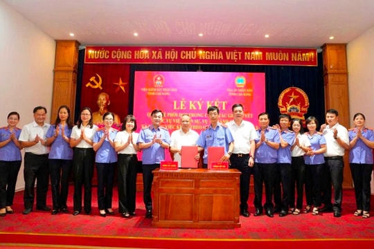 TAND và VKSND tỉnh Cao Bằng ban hành Quy chế phối hợp giải quyết án dân sự, hành chính