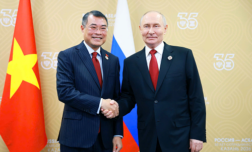 Thủ tướng Chính phủ Lê Minh Hưng hội kiến Tổng thống Nga Vladimir Putin