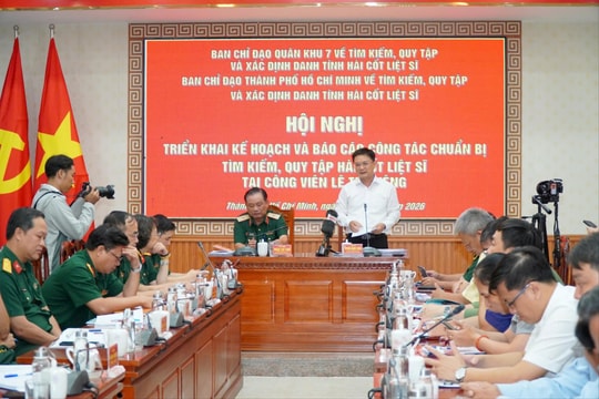 Thông tin mới về việc tìm kiếm hài cốt liệt sĩ ở Công viên Lê Thị Riêng
