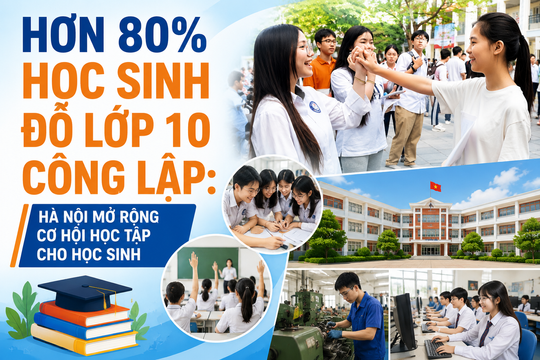 Hơn 80% học sinh đỗ lớp 10 công lập: Hà Nội mở rộng cơ hội học tập cho học sinh