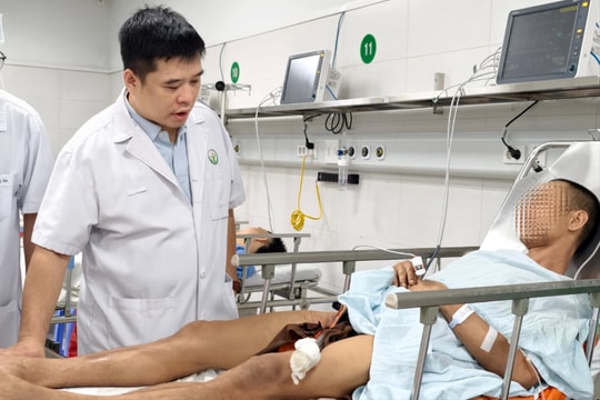 Cứu người đàn ông bị xà beng đâm xuyên đùi