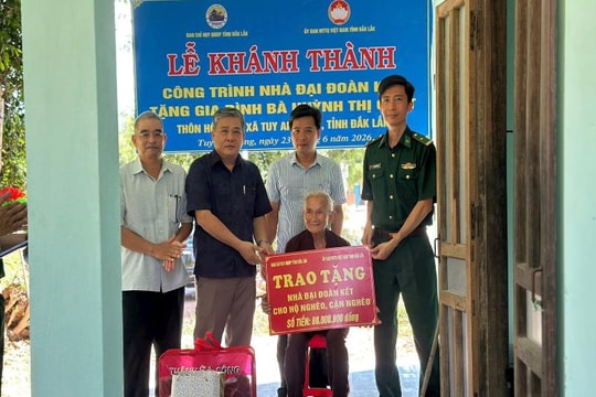 Đắk Lắk: Khánh thành Nhà Đại đoàn kết tặng hộ nghèo