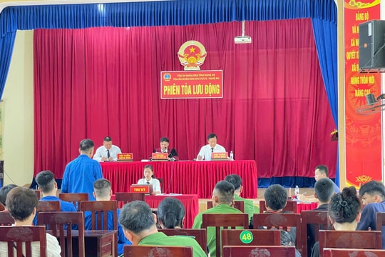 TAND khu vực 8 – Nghệ An tổ chức phiên tòa lưu động xét xử các vụ án ma túy