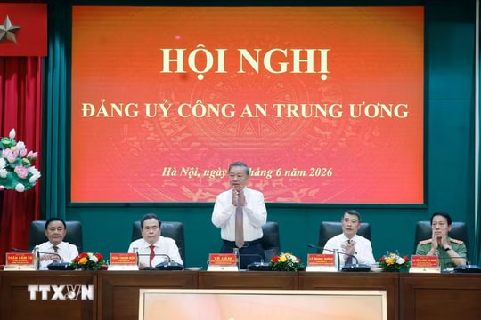 Tổng Bí thư, Chủ tịch nước phát biểu chỉ đạo tại Hội nghị Đảng ủy Công an Trung ương