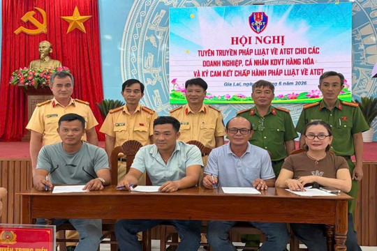 Gia Lai: 100 đơn vị vận tải ký cam kết an toàn giao thông