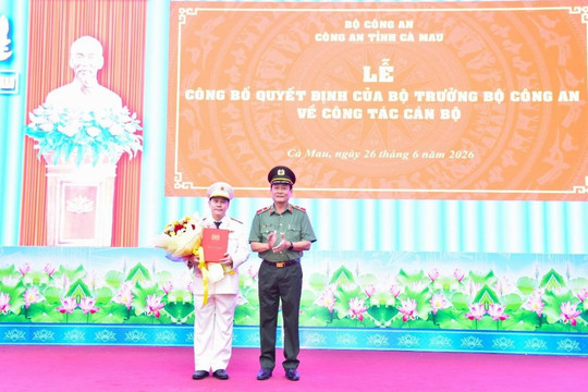 Công an tỉnh Cà Mau có tân Phó Giám đốc