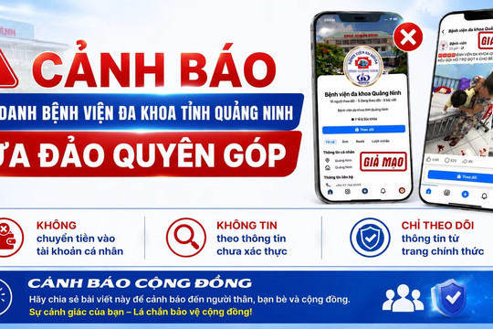Cảnh báo fanpage giả bệnh viện lừa đảo quyên góp