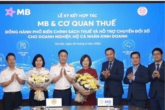 MB và Cơ quan Thuế ký kết thúc đẩy chuyển đổi số, hỗ trợ người nộp thuế toàn diện