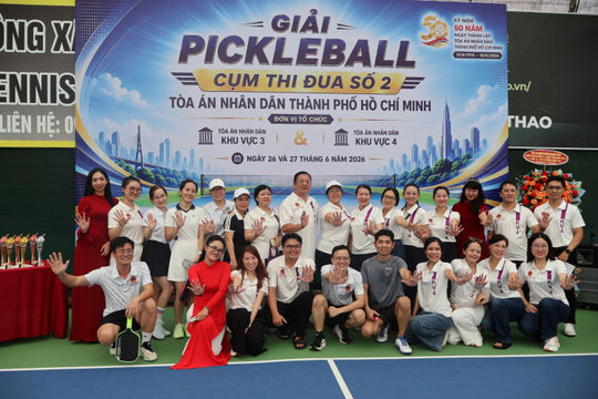 Sôi nổi Giải Pickleball Cụm thi đua số 2 TAND TP.HCM