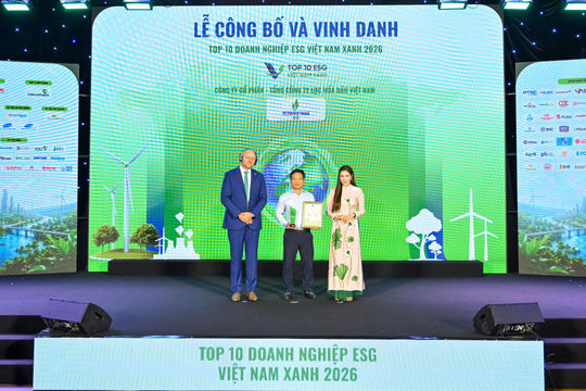 BSR được vinh danh top 10 doanh nghiệp ESG Việt Nam xanh 2026