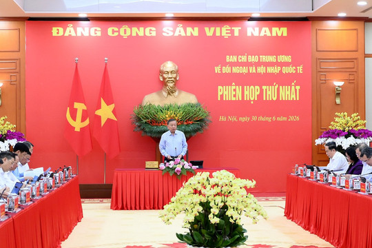 [Ảnh] Tổng Bí thư, Chủ tịch nước Tô Lâm chủ trì Phiên họp thứ nhất của Ban Chỉ đạo Trung ương về đối ngoại và hội nhập quốc tế