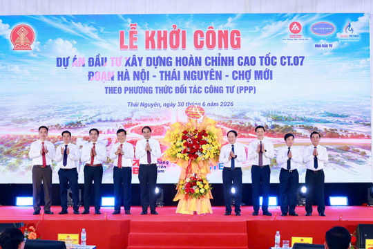Khởi công cao tốc CT.07 hơn 21.200 tỷ đồng kết nối Hà Nội - Thái Nguyên - Chợ Mới