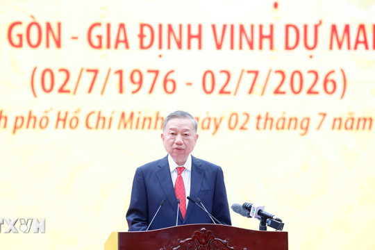 Tổng Bí thư, Chủ tịch nước Tô Lâm dự Lễ kỷ niệm 50 năm Ngày thành phố Sài Gòn-Gia Định vinh dự mang tên Chủ tịch Hồ Chí Minh