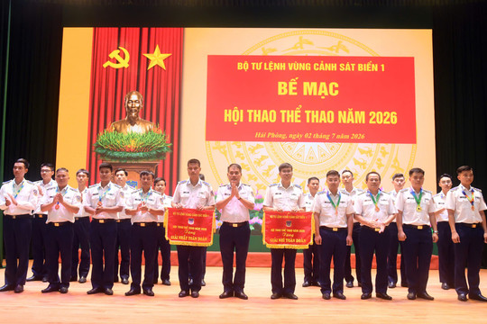 Bế mạc Hội thao thể thao Bộ Tư lệnh Vùng Cảnh sát biển 1