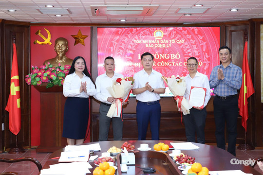 Báo Công lý trao quyết định bổ nhiệm lãnh đạo cấp phòng