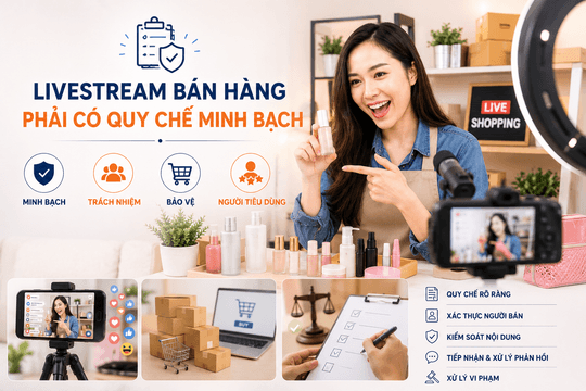 Livestream bán hàng trên sàn thương mại điện tử phải có quy chế công khai