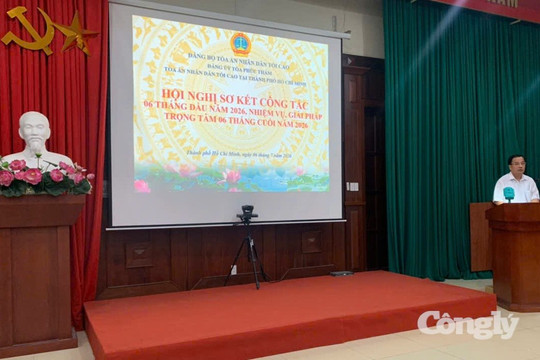 Đảng bộ Tòa Phúc thẩm TANDTC tại TP.HCM sơ kết công tác 6 tháng đầu năm 2026