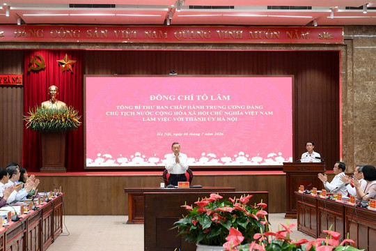 Tổng Bí thư, Chủ tịch nước Tô Lâm làm việc với Thành ủy Hà Nội