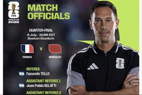 FIFA gây chú ý khi giao 5 trọng tài Argentina cầm còi trận tứ kết giữa Pháp và Ma Rốc