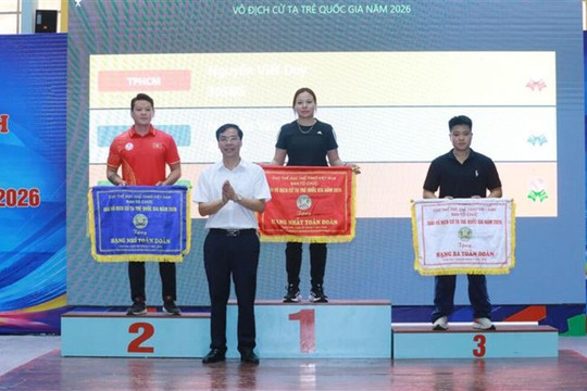 Hải Phòng xếp hạng ba toàn đoàn tại Giải vô địch cử tạ trẻ quốc gia 2026