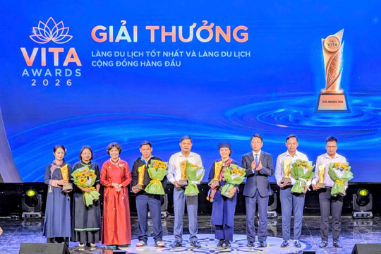 Nhiều doanh nghiệp, làng du lịch hàng đầu Việt Nam được vinh danh tại VITA Awards 2026