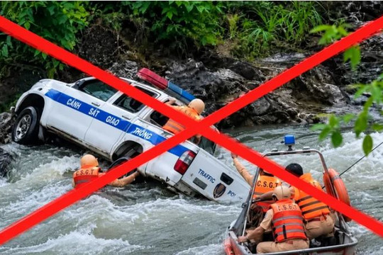 Công an Lào Cai bác tin xe công vụ lao xuống suối