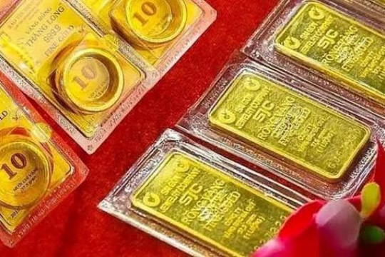 Giá vàng trưa 13/7: Vàng miếng SJC giảm 1,5 triệu đồng/lượng