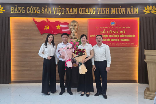 Bổ nhiệm bà Bùi Thị Huyền giữ chức vụ Chánh án TAND khu vực 9 - Thanh Hóa