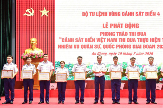 Bộ Tư lệnh Vùng Cảnh sát biển 4 quyết tâm thi đua thực hiện thắng lợi nhiệm vụ quân sự quốc phòng giai đoạn 2026 - 2030