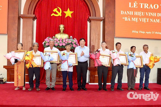 Đồng Tháp: Trao tặng danh hiệu Mẹ Việt Nam Anh hùng