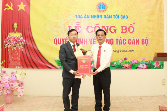 TANDTC công bố quyết định về công tác cán bộ
