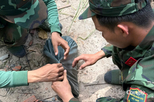 Phát hiện 1 bộ hài cốt liệt sĩ từ nguồn tin của người dân