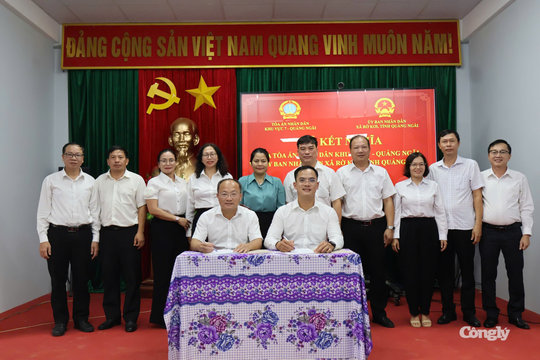 TAND khu vực 7 - Quảng Ngãi kết nghĩa với xã Rờ Kơi, chung tay hỗ trợ phát triển địa phương