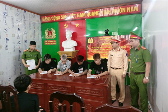 Trà Giang (Hưng Yên): Tuyên truyền pháp luật TTATGT cho thanh thiếu niên