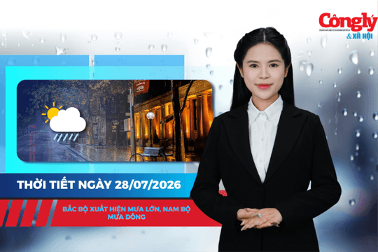 Dự báo thời tiết ngày 28/7: Bắc Bộ xuất hiện mưa lớn, Nam Bộ mưa dông