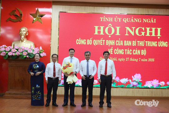 Ông Nguyễn Đức Tâm giữ chức Phó Bí thư Tỉnh ủy Quảng Ngãi