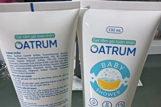 Thu hồi toàn quốc lô gel tắm gội Oatrum không đạt chất lượng