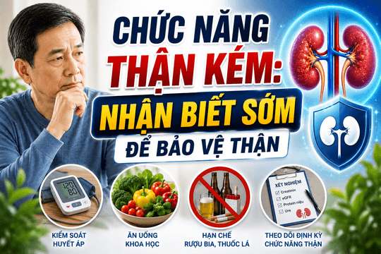 Chức năng thận kém: Nhận biết sớm để bảo vệ thận