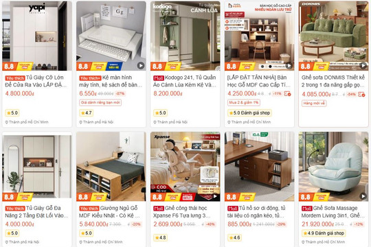 Giỏ hàng trực tuyến mở rộng sang hàng hóa kích cỡ lớn