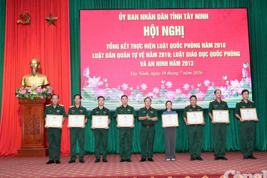 Tây Ninh đánh giá kết quả thi hành 3 luật về quốc phòng