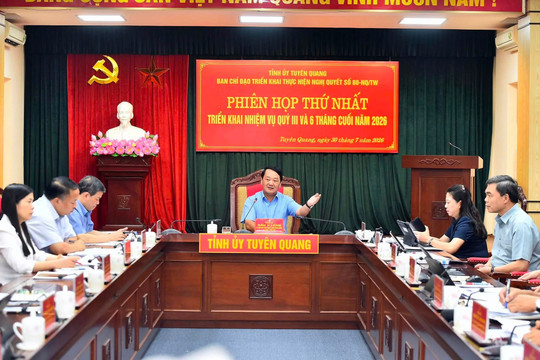Tuyên Quang họp triển khai thực hiện Nghị quyết 80-NQ/TW trong quý III
