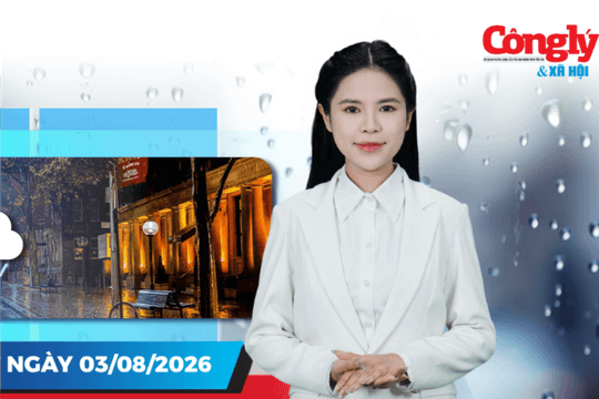 Thời tiết ngày 3/8: Mưa dông tiếp diễn ở Bắc Bộ, Trung Bộ có nơi nắng nóng