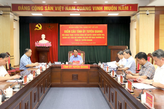Tuyên Quang: Thường trực Tỉnh ủy cho ý kiến nhiều chủ trương phát triển kinh tế - xã hội