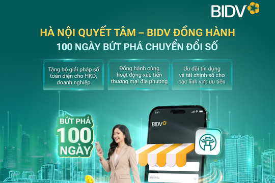 “100 ngày chuyển đổi số” tại Thủ đô: BIDV và những giải pháp trợ lực công nghệ, tài chính