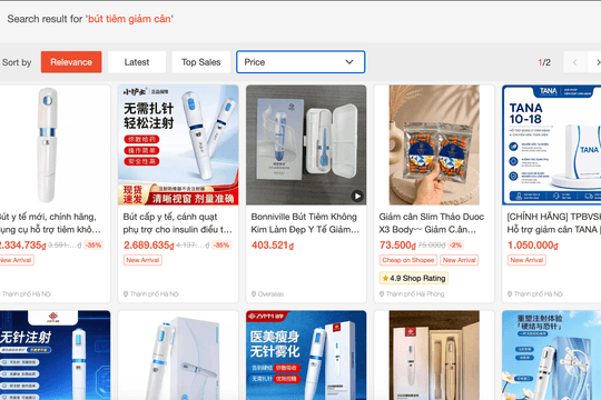Hà Nội kiểm tra sản phẩm giảm cân dạng bút tiêm bán trên mạng