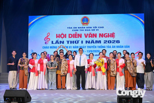 Sôi nổi Hội diễn văn nghệ Cụm thi đua số VI TAND năm 2026