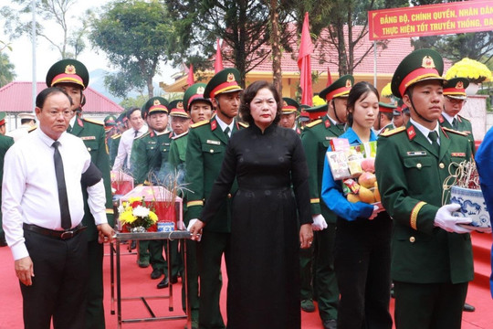 Lai Châu truy điệu, an táng 47 hài cốt liệt sĩ hy sinh năm 1951