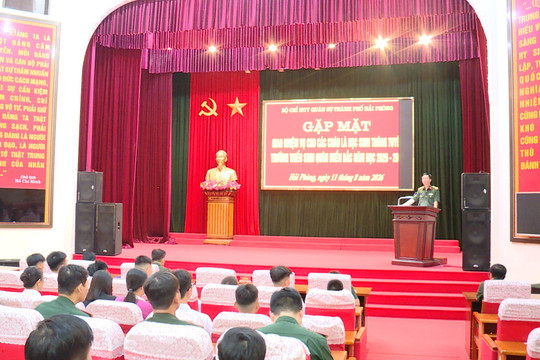 Hải Phòng có 12 học sinh trúng tuyển Trường Thiếu sinh quân miền Bắc